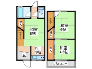 寝屋川市堀溝3丁目貸家の物件間取画像